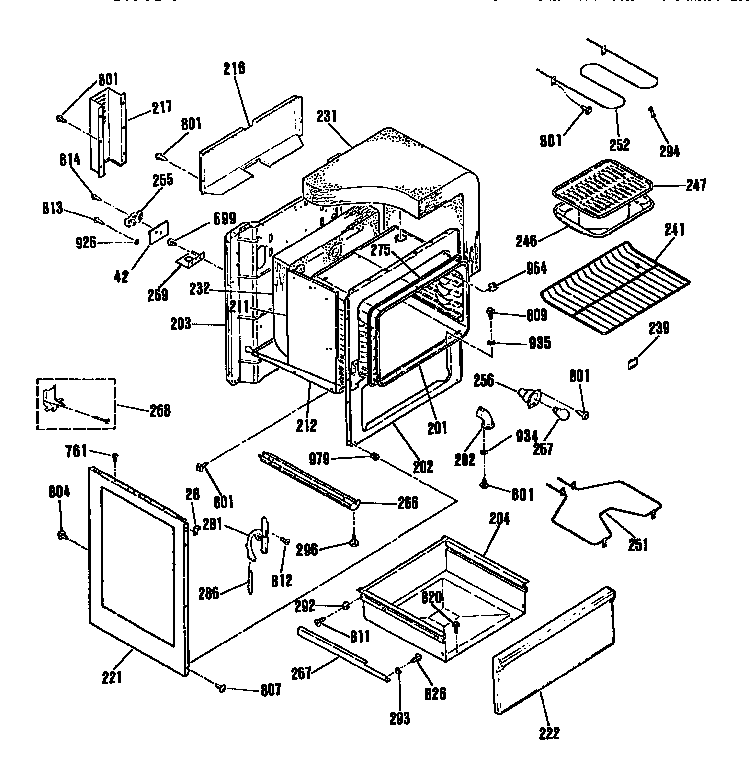 Kenmore 9119504190 body section diagram
