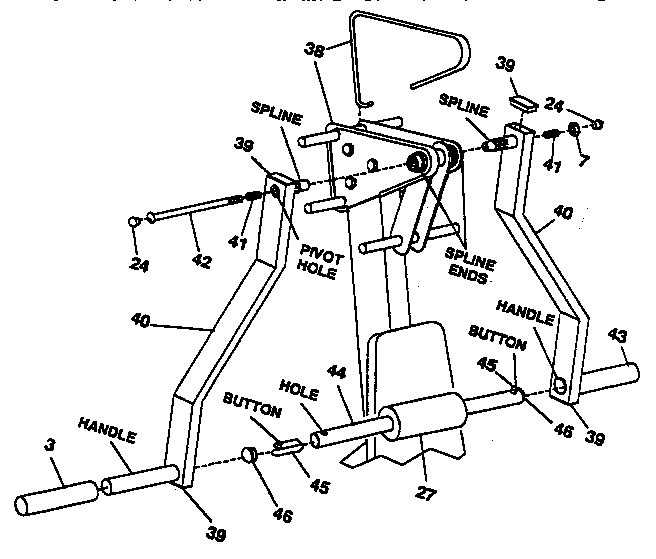 DP 15-7300A handlebar assembly diagram