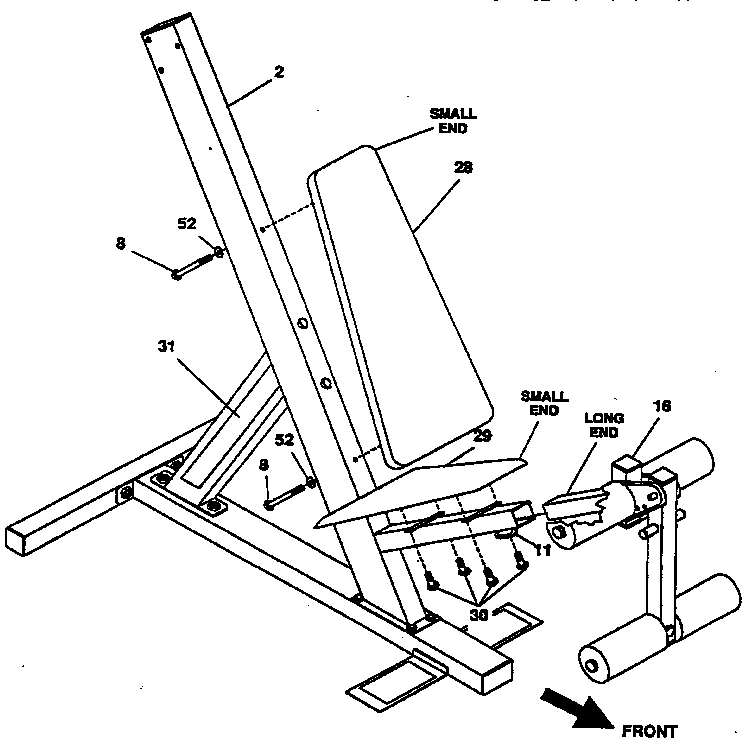 DP 15-7300A seat assembly diagram
