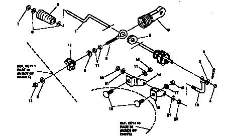 Sears 536886620 chute control rod repair parts diagram
