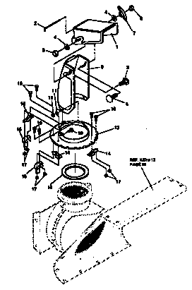 Sears 536886620 discharge chute repair parts diagram