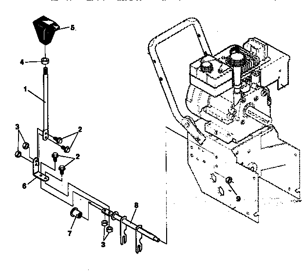 Sears 536886620 shift yoke repair parts diagram