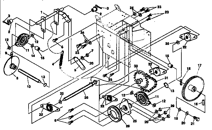 Sears 536886620 drive components repair parts diagram