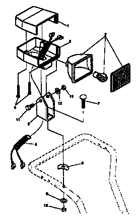 Sears 536886620 headlight repair parts diagram