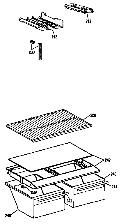 Kenmore 3639644280 shelf parts diagram