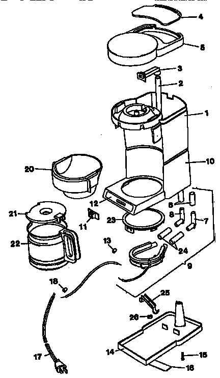 Black & Decker DCM901WH replacement parts diagram