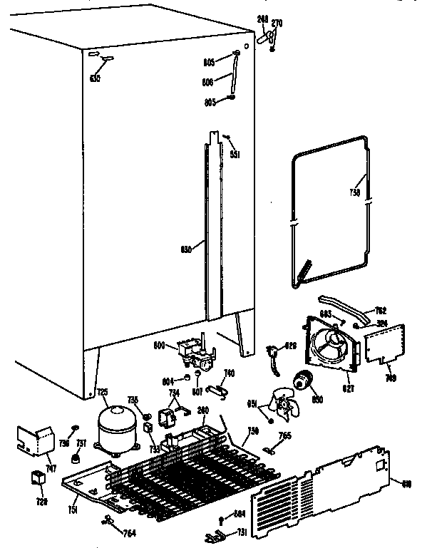 GE TFH24PRSABB unit parts diagram