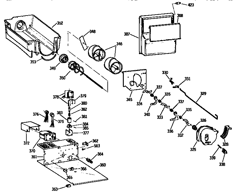 Kenmore 3639534783 ice bucket diagram