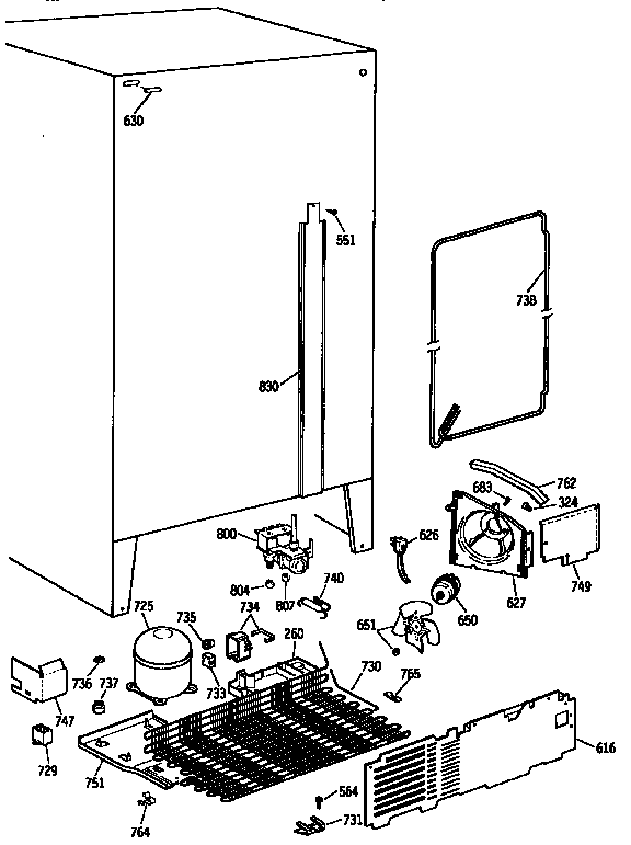 Kenmore 3639534783 unit parts diagram