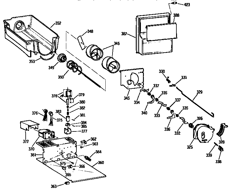 Kenmore 3639530713 ice bucket diagram
