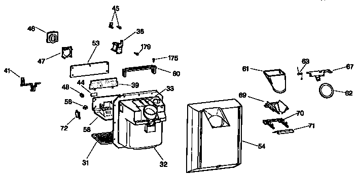 Kenmore 3639572713 dispenser diagram