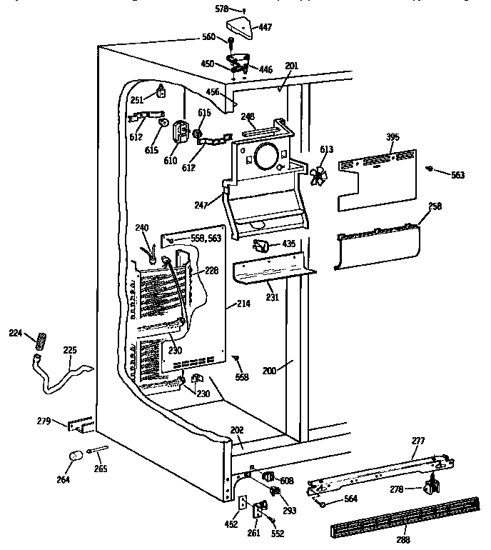 Kenmore 3639572713 freezer section diagram