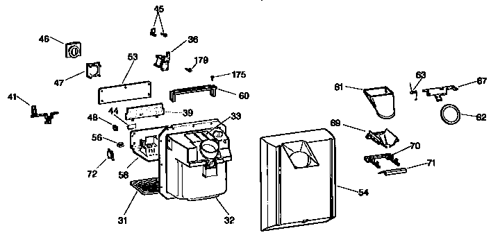 Kenmore 3639532723 dispenser diagram