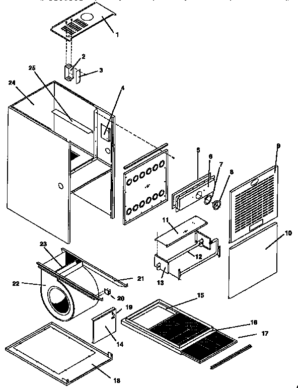 ICP NTC5125BFB2 non-functional replacement parts diagram