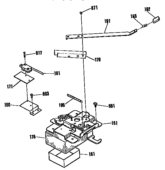 Kenmore 3639584990 door lock section diagram