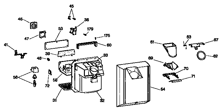 Kenmore 3639537713 dispenser diagram