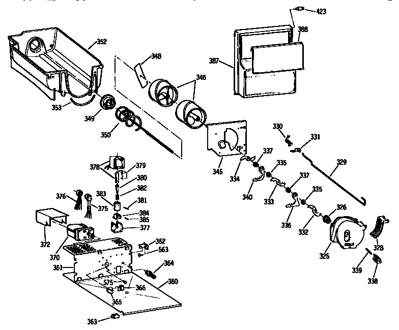 Kenmore 3639537713 ice bucket diagram