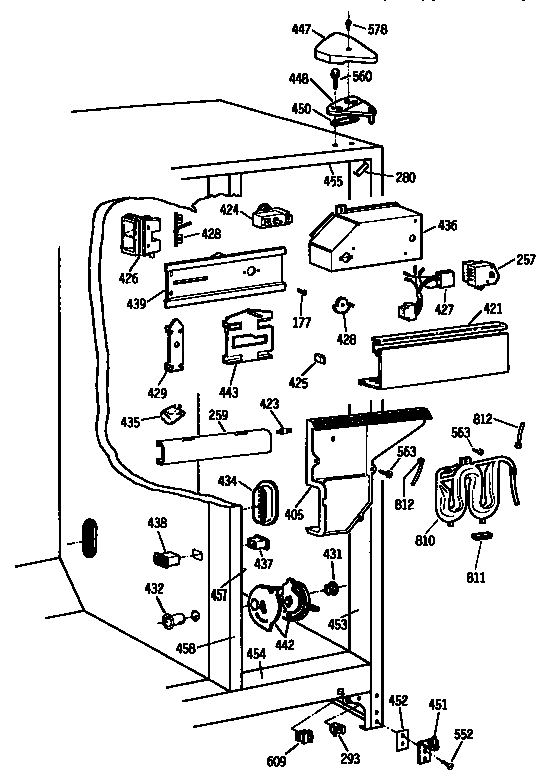 Kenmore 3639537713 fresh food section diagram