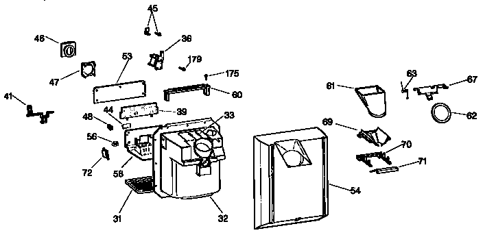 Kenmore 3639542683 dispenser diagram