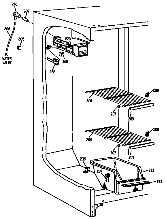 Kenmore 3639542683 freezer section diagram