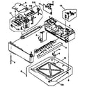 Hewlett Packard HP LASERJET 4-C2001A / C2021A cover and frame assembly diagram