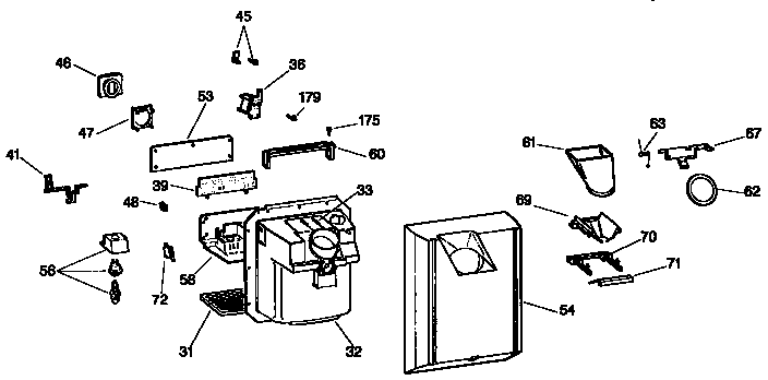 Kenmore 3639537723 dispenser diagram