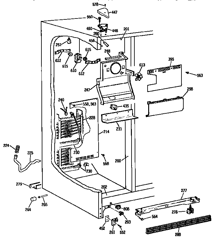 Kenmore 3639537723 freezer section diagram