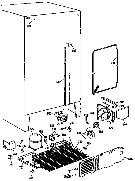 Kenmore 3639537723 unit parts diagram