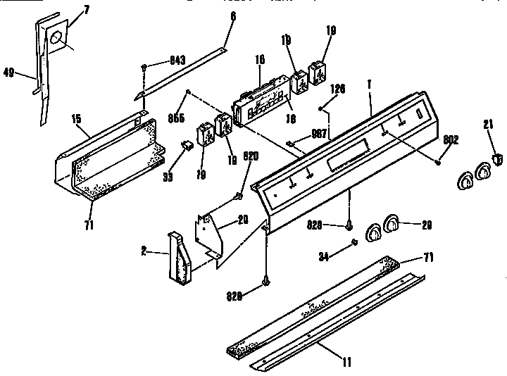 Kenmore 9114554590 control section diagram