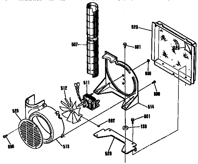 Kenmore 9114554590 blower section diagram