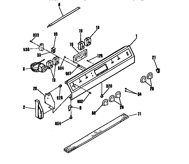 Kenmore 9114524190 control section diagram
