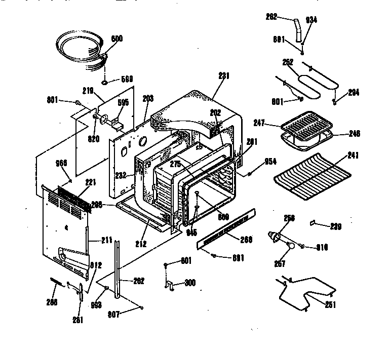 Kenmore 9114524190 body section diagram