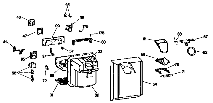 Kenmore 3639537823 dispenser diagram
