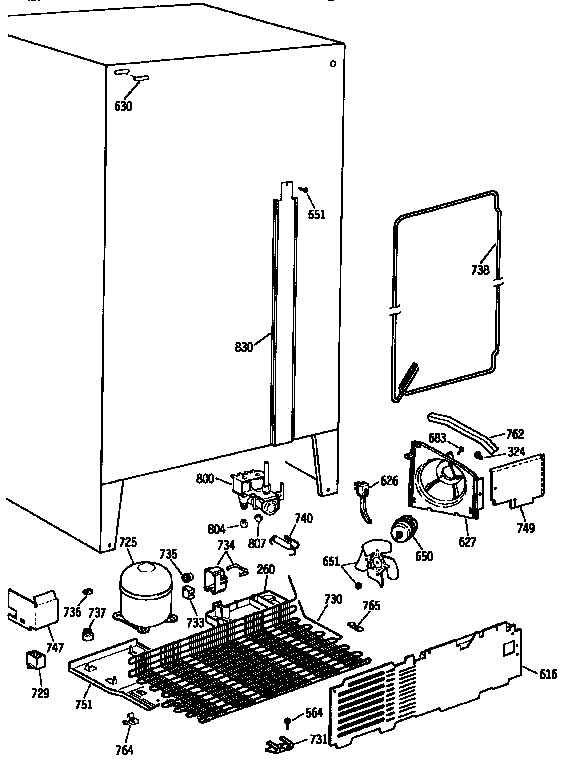 Kenmore 3639537823 unit parts diagram