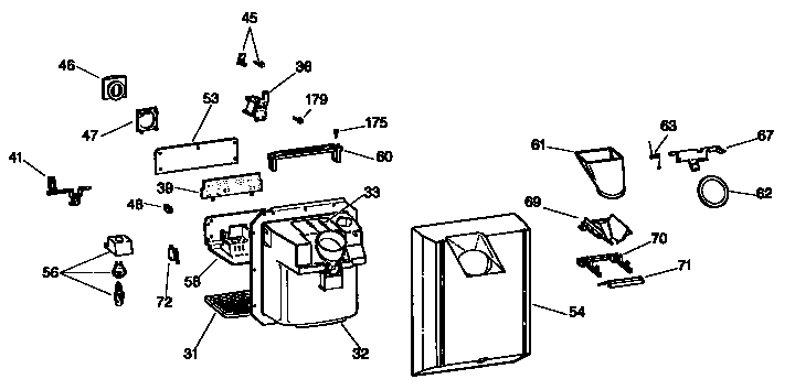 Kenmore 3639537753 dispenser diagram