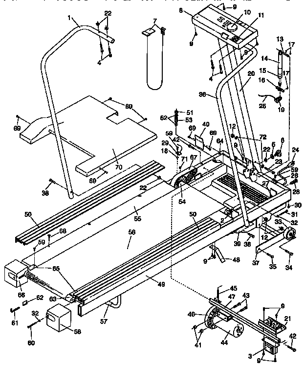 Weslo WL830033 unit parts diagram