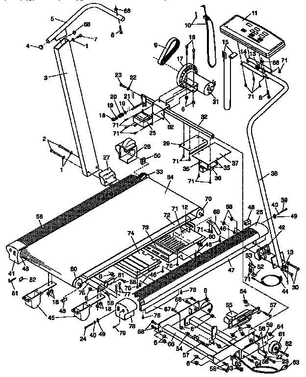 Weslo WL970034 unit parts diagram