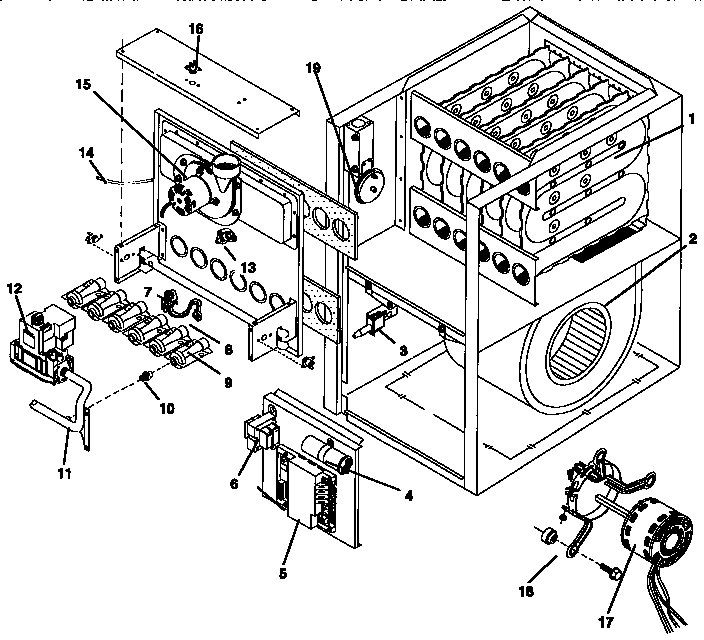 ICP NUG5050BFG2 functional replacement parts diagram