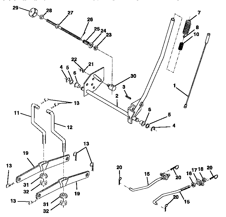 Craftsman 917257561 mower lift diagram