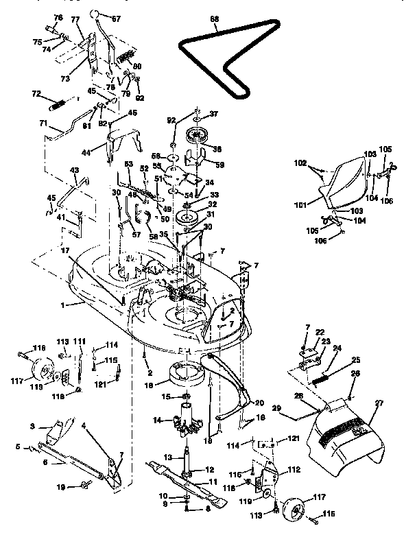Craftsman 917257561 mower deck diagram