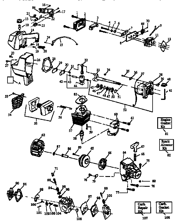 Craftsman 358798151-32CC engine diagram