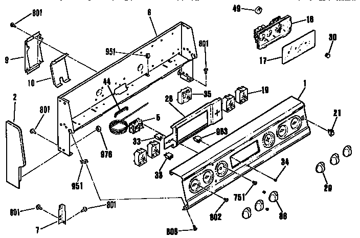 Kenmore 9119342191 backguard section diagram