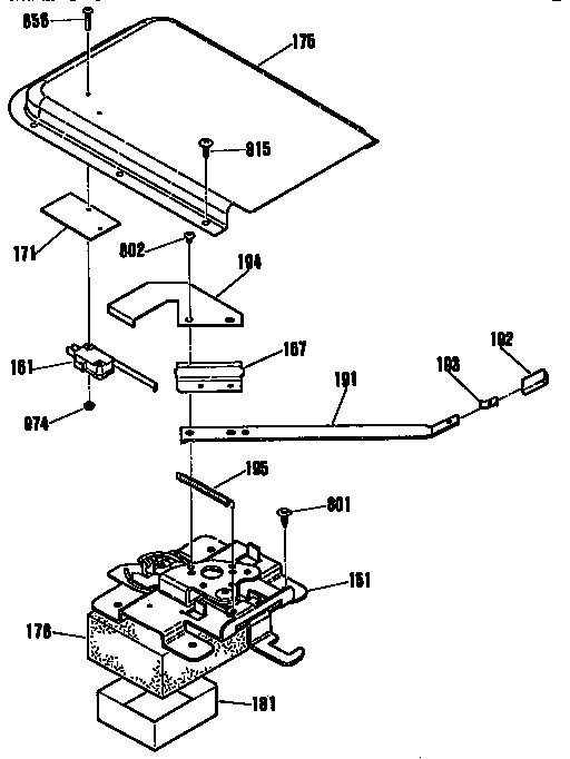 Kenmore 9119342191 door lock section diagram
