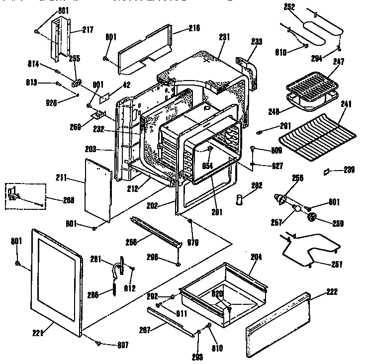 Kenmore 9119342191 body section diagram