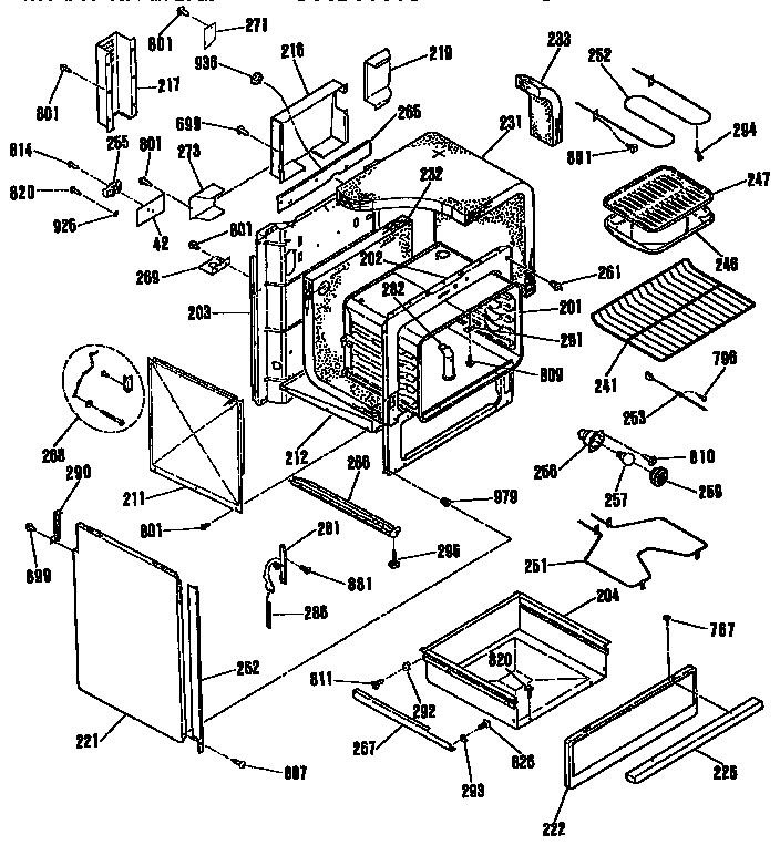 Kenmore 9114654590 body section diagram