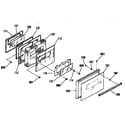 Kenmore 9114654590 oven door section diagram