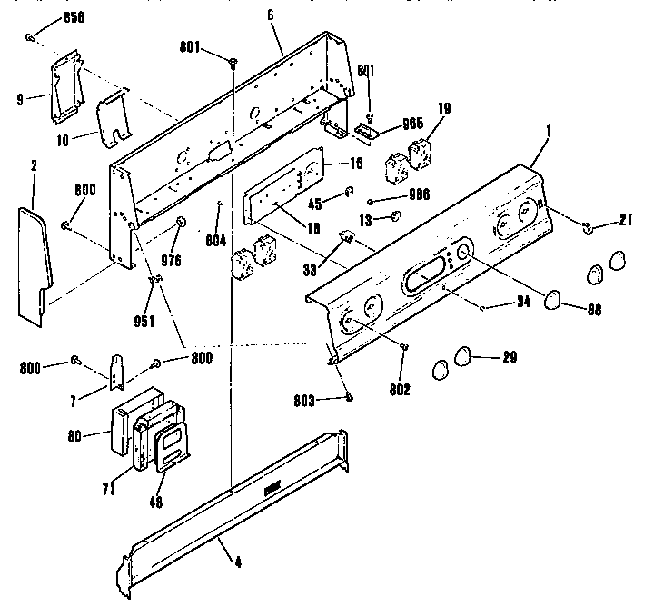 Kenmore 9119544590 backguard section diagram