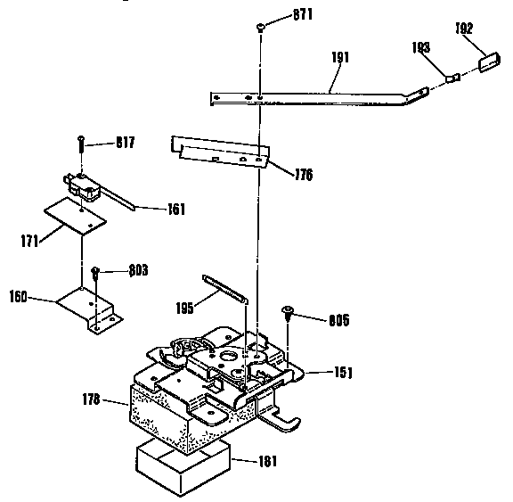 Kenmore 9119544590 door lock section diagram