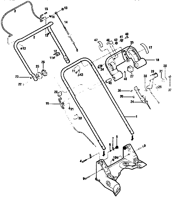 Craftsman 88987 handle assembly diagram
