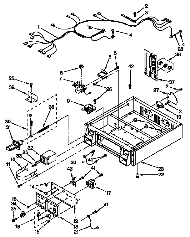 Kenmore 11096502100 control panel and separator parts diagram